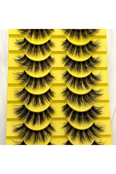 Choice Model 1 10 Pairs Faux Mink Lashes Fluffy False Eyelashes Full Wispy La...