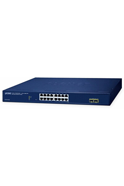 Planet Switch Planet, 16 porturi Gigabit RJ45, 2 sloturi SFP, Web Smart