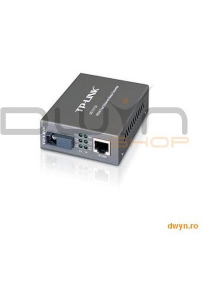 TP-LINK Convertor RJ45 10/100M la fibră optică SC monomod 100M, Full-duplex, ...