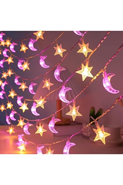 choice2 1PC 4.5M30LED Warm Pink 1PC 1.5M/3M/4.5M Star and Moon Light String, ...