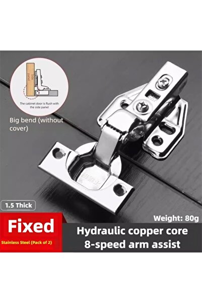 choice2 2 pcs-A 2Pcs Cold Rolled Steel Hydraulic Cabinet Door Hinges Soft Clo...