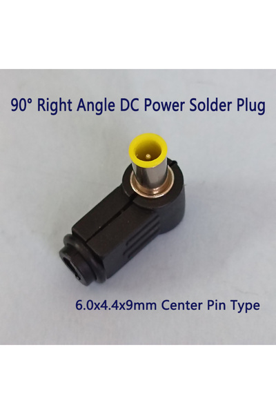 Choice 5PCS 6.0x4.4 Center Pin 90° Right Angle DC Power Solder Plug 5.5x2.1/2...
