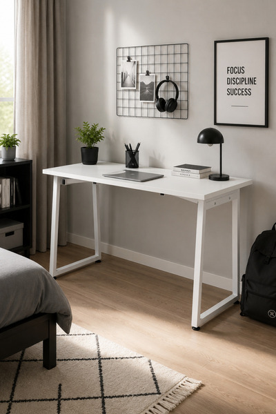 VİLİNZE Biga Sabit Mdf Metal Ayak Çalışma Ofis Masası - 60x120 cm
