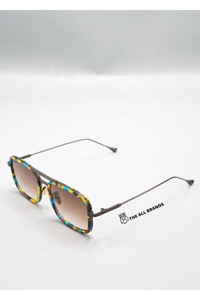 Eyemood Unisex Pilot Güneş Gözlüğü Desenli Çerçeve Kahverengi Degrade Cam UV ...