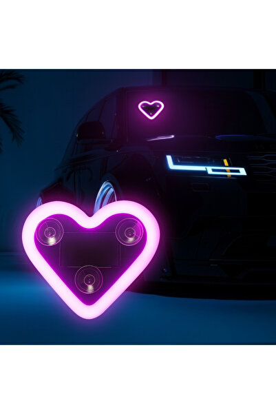 choice2 Pink Solar Powered LED Heart Shape Accent Ambient Light USB Charge Va...