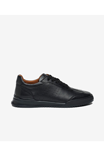 Greyder Erkek Siyah Hakiki Deri Sneaker Ayakkabı 6Y1UA19221
