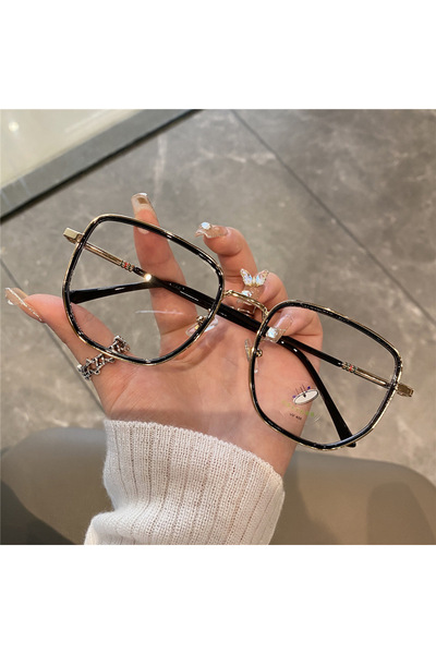 Choice7 blue membrane black New Women Square Polygon Glasses for Girl Female ...