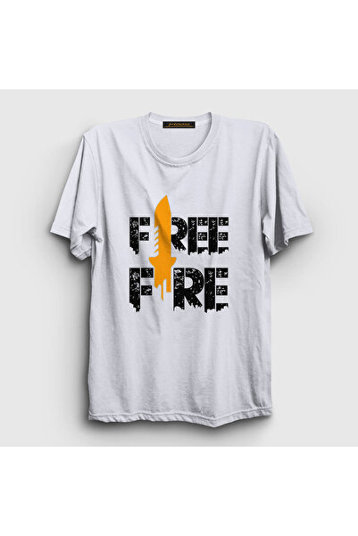 Presmono Unisex beli nož V2 Free Fire T-shirt 232928tt