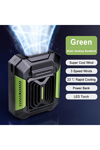 Choice1 green Outdoor Waist Clip Fan-F66 Personal Belt Clip Fan Portable Powe...