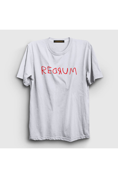 Presmono Unisex White Redrum Movie The Shining T-shirt254438tt