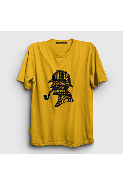 Presmono Unisex žuta činjenica Šerlok Holms T-shirt 212028tt