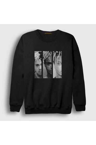 Presmono Unisex Black Three Xxxtentacion Sweatshirt 49395tt