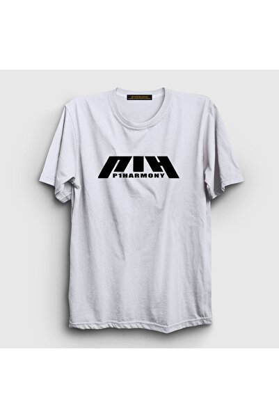 Presmono Unisex White Logo K-Pop P1Harmony T-Shirt 620328Tt