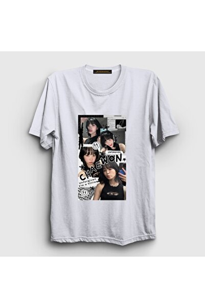 Presmono Unisex White Kim Chaewon Unforgiven K-Pop Le Sserafim T-Shirt 612639Tt