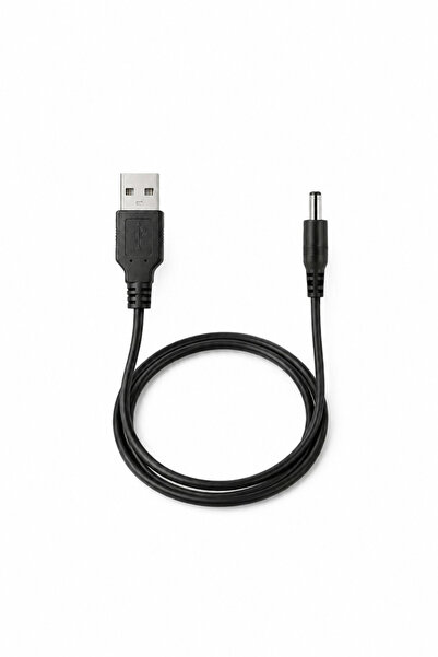 MVLH USB Girişli Dc 3.5mm x 1.35MM Ince Uçlu Şarj Kablosu 1m Power Güç Kablos...