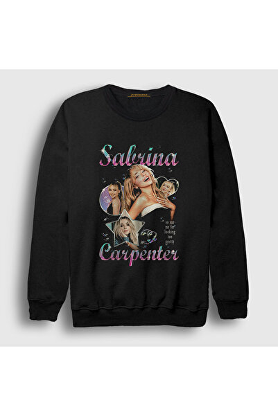 Presmono Unisex Black Pretty Sabrina Carpenter Sweatshirt 594187Tt