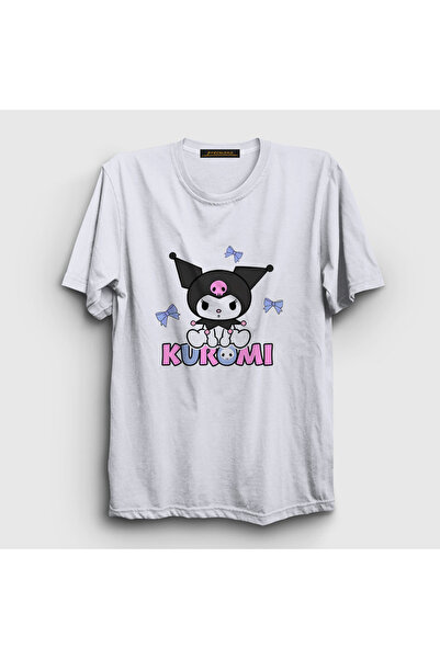 Presmono Unisex White Ribbons Kurami Kurami T-Shirt 569213Tt