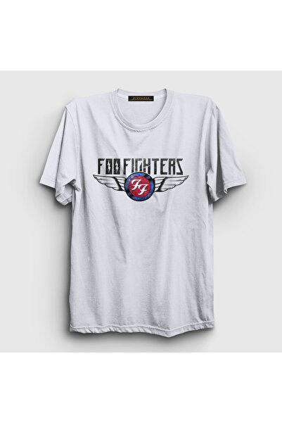 Presmono Unisex White Vintage Rock Foo Fighters T-Shirt 563501Tt