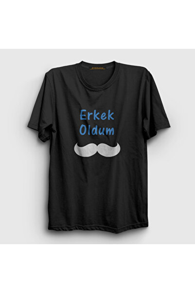 Presmono Unisex Black Men's Circumcision T-Shirt 553543Tt