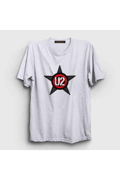 Presmono Unisex bela zvezda U2 T-shirt 121120tt
