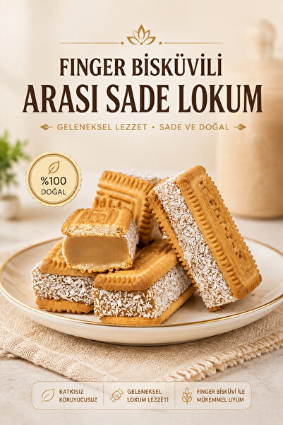 ÜLKÜ KURUYEMİŞ (1 KG) Finger Bisküvili Arası Sade Lokum
