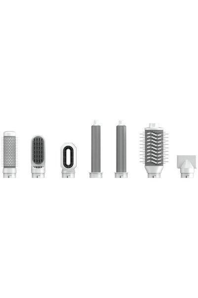 AENO Uscator de par si aparat de coafat HS1 AHS0001, 1200W, 4 viteze, 4 niveluri, 7 accesorii, Ionic, Alb