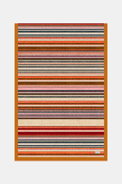 Vakko TURUNCU GEOMETRİK DESENLİ TWILL ŞAL