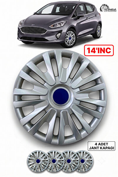 YONGA OTO AKSESUAR FORD FİESTA Jant Kapağı 14 İnç Kırılmaz 4'lü + 4 Amblem + ...