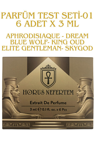 Horus Nefertem TEST SETi-01 - 6 Adet x 3ml Parfüm Keşif Seti Deneme Boyu Seti...