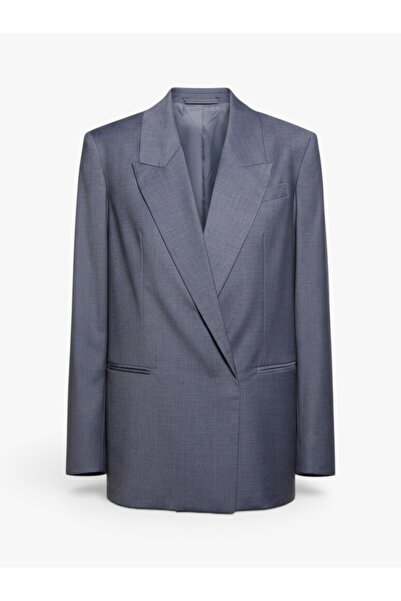Sisley Viskoz Karışımlı Beli İpli Astarlı Regular Fit Blazer Ceket Kadın Haki...