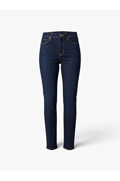 Sisley Kadın Streç Pamuklu Taş Yıkama Slim Fit Denim Pantolon 325P4MCPLE046-S...