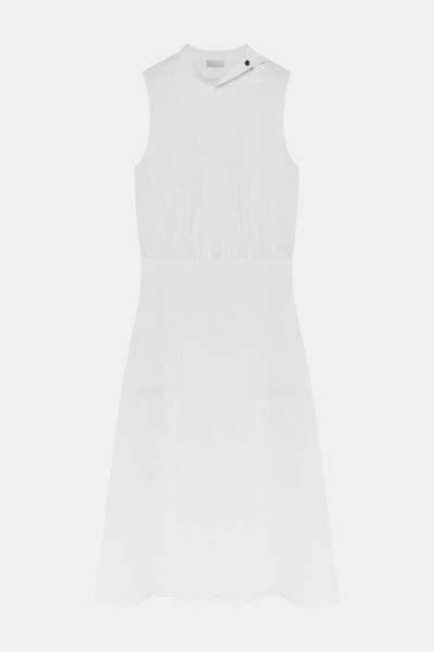 W Collection KIRIK BEYAZ MİDİ ELBİSE