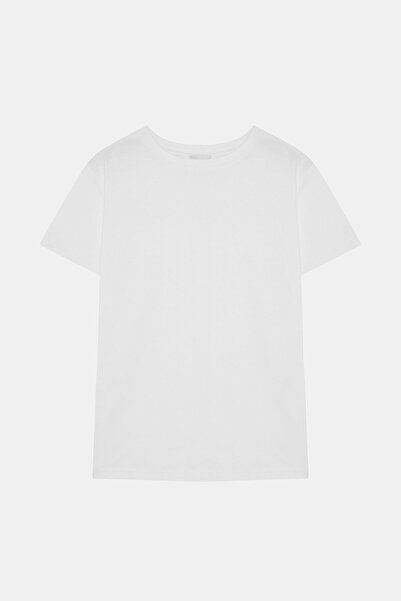 W Collection BEYAZ ARKASI GARNİ DETAYLI T-SHIRT