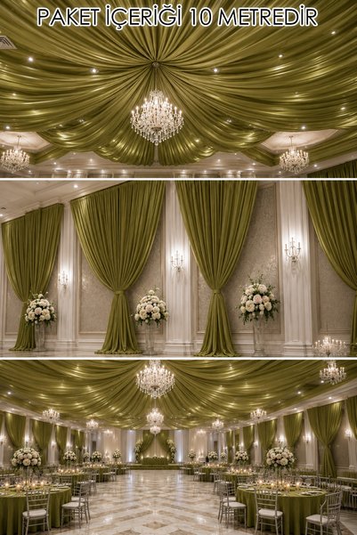 ilmek Decorative Fabric 10 Meters |   Decorative Fabric for Wedding, Event, O...