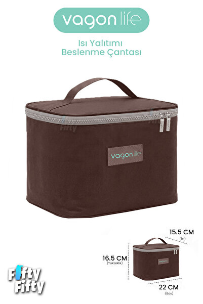 Vagonlife Heat Insulated Thermal Lunch Box Food Carry Thermos Bag with Hot an...