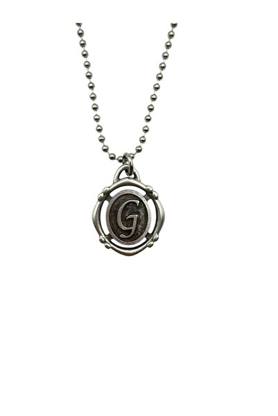 Herşey Nota G Letter Antique Unisex Necklace – Personal, Elegant, and Origina...