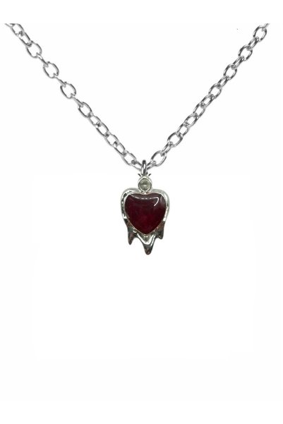 Herşey Nota Scarlet Heart Unisex Necklace – Sparkling and Gothic of Passion