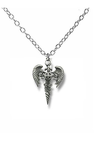 Herşey Nota Winged Dagger Figured Unisex Necklace – with 60 cm Chain, Symbol ...