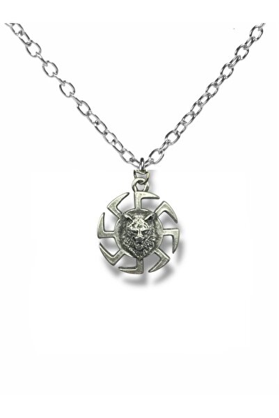 Herşey Nota Alpha Wolf – Unisex Necklace with Wolf Head Figure (60 cm Chain)