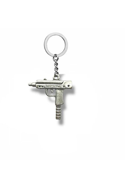 Herşey Nota Uzi Weapon Figured Keychain – Silver Color Tactical Style Unisex ...