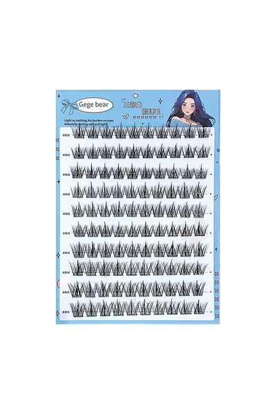 Choice1 Trilogy 1 Box No Glue False Eyelashes 7-13mm Mixed Length Black C Cur...