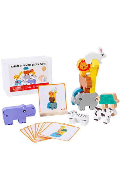 Choice As shown Wooden Animal Stacking Block Game Shape Matching Puzzle Balan...