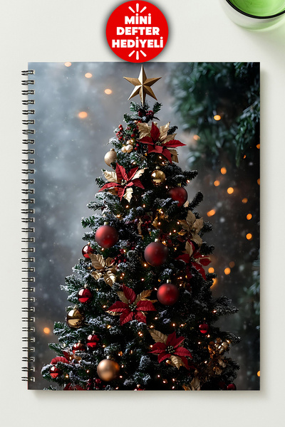 BLACKONECLASS New Year Themed A5 Metal Spiral Unlined Cardboard Cover New Yea...