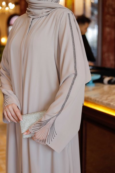 arga prive Exclusive Collection Ferace with Embroidery Stone