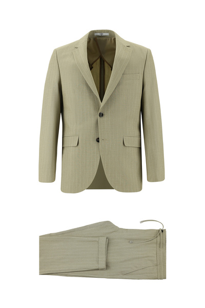 Kiğılı 7 Drop Slim Fit Slim Fit Striped Suit with Elastic Waist and Drawstring