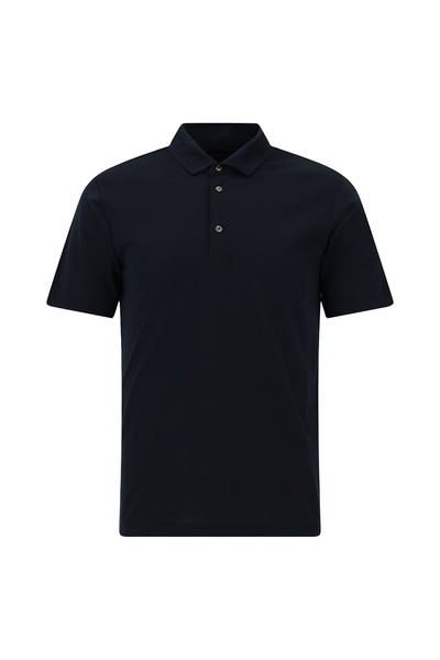 Abdullah Kiğılı Regular Fit Pamuklu Polo Yaka İpek Karışımlı T-shirt