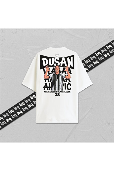 DUSAN VLAHOVIC Oversize %100 Pamuklu Unisex Baskılı T-Shirt