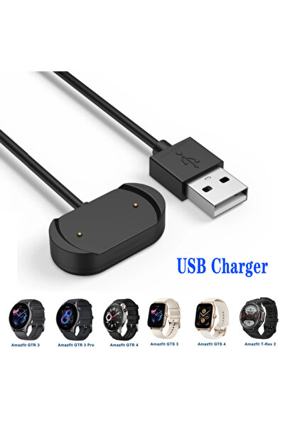 Choice Black -1m 1m USB Charging Cable For GTR 4 4Pro/GTR3 3 Pro Smart Watch ...