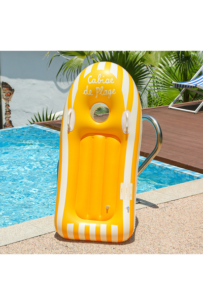 Choice Yellow 1PC Inflatable Surfing Board, Surfboard With Handle, Summer Swi...