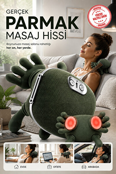 Zineets Parmakla Yoğuran El Hissi Sunan Isıtmalı Masaj Aleti (Taşınabilir,Şar...